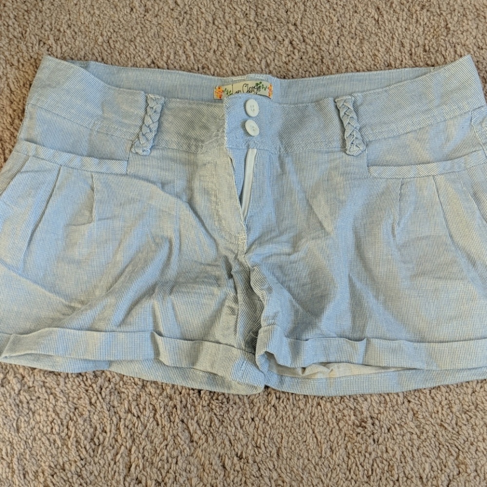 Linen pattern shorts